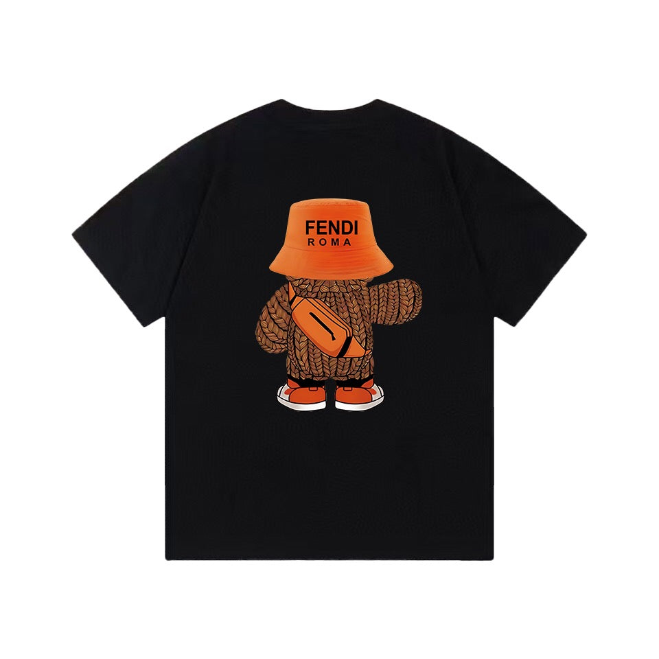 T-shirt Fendi con stampa grafica Roma streetwear unisex