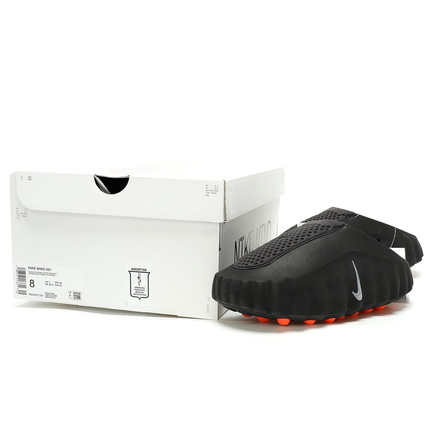 Nike Mind 001 'Black/Chrome Silver/Crimson'