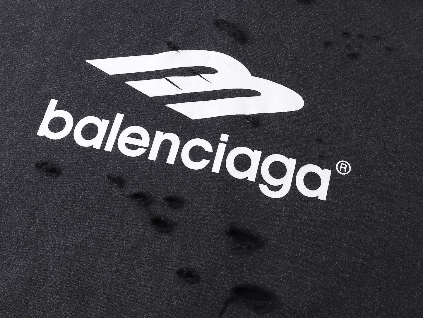 Balenciaga 3B Sports Icon Destroyed Hoodie
