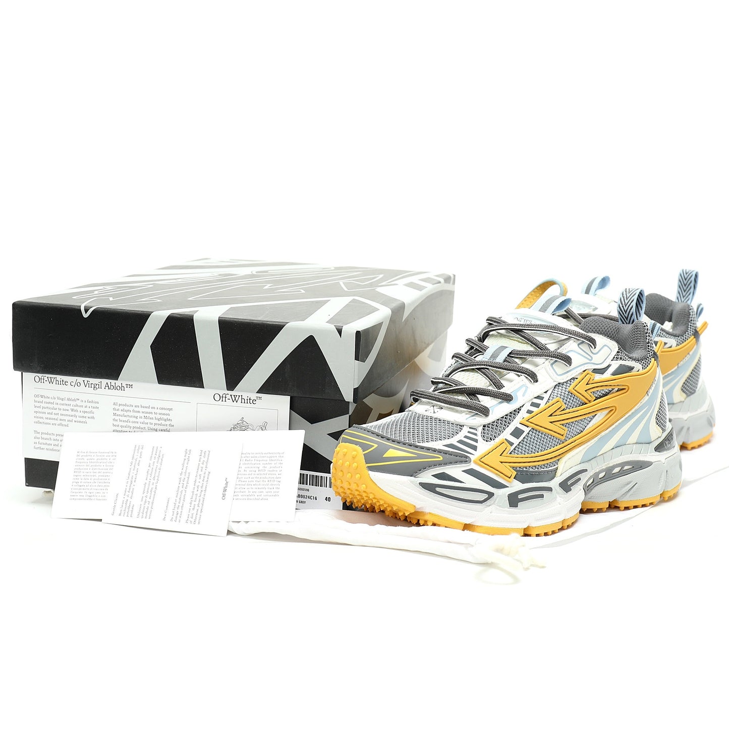 Off-White™ Glove Sneaker 'Grey/Yellow'