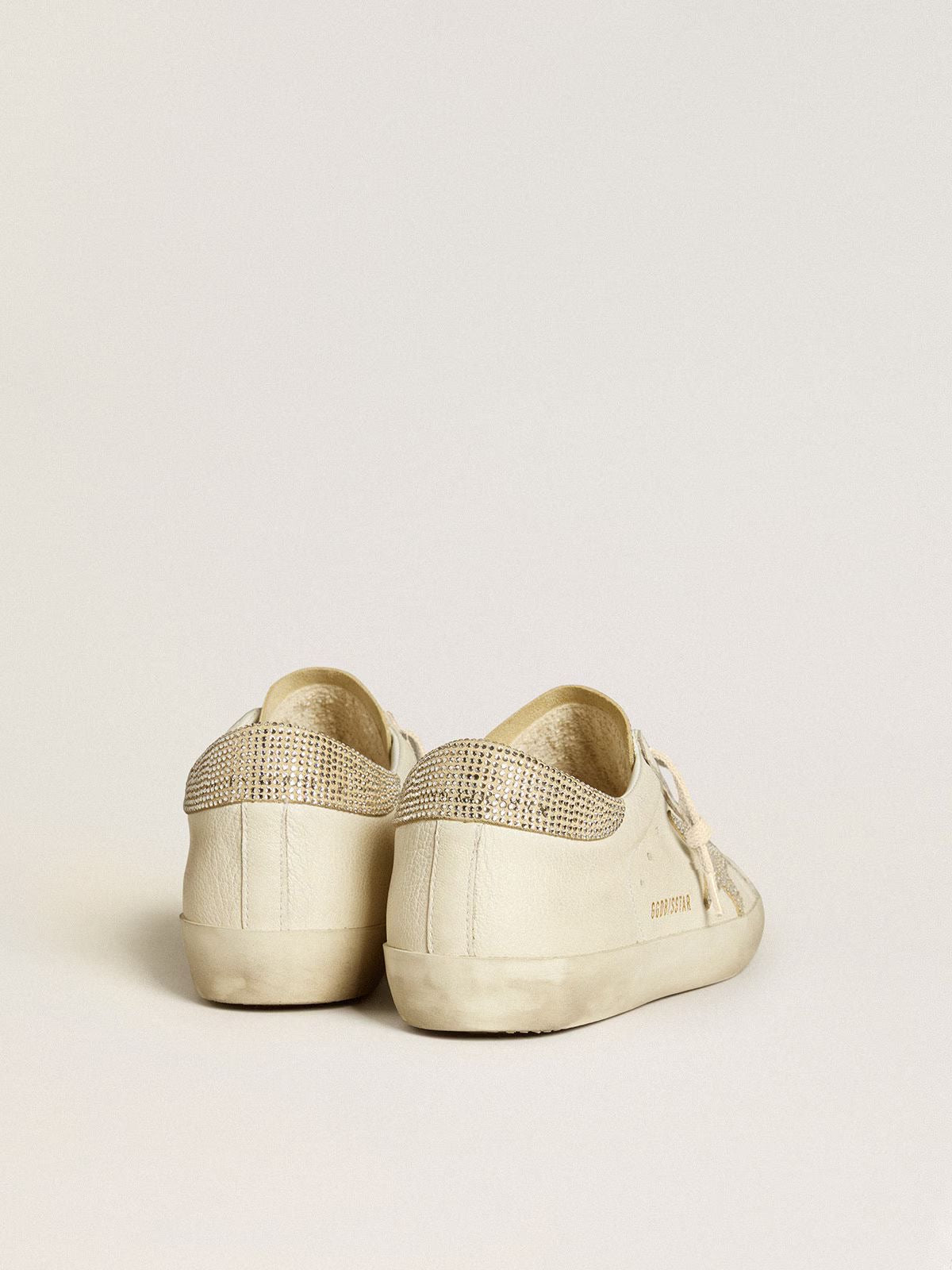 Superstar – Pelle Avorio con Stella Swarovski e Dettagli Cristallo