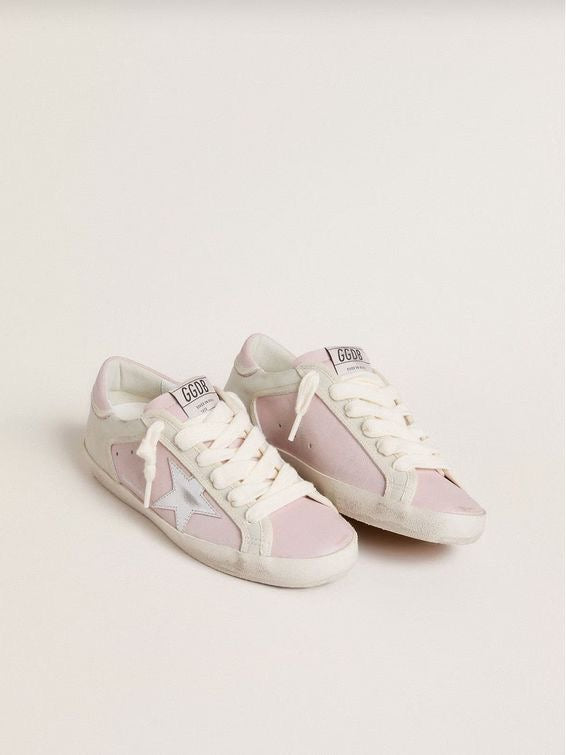 Superstar “Private Edition” – Pelle Bianco Panna con Stella Argento e Dettagli Rosa