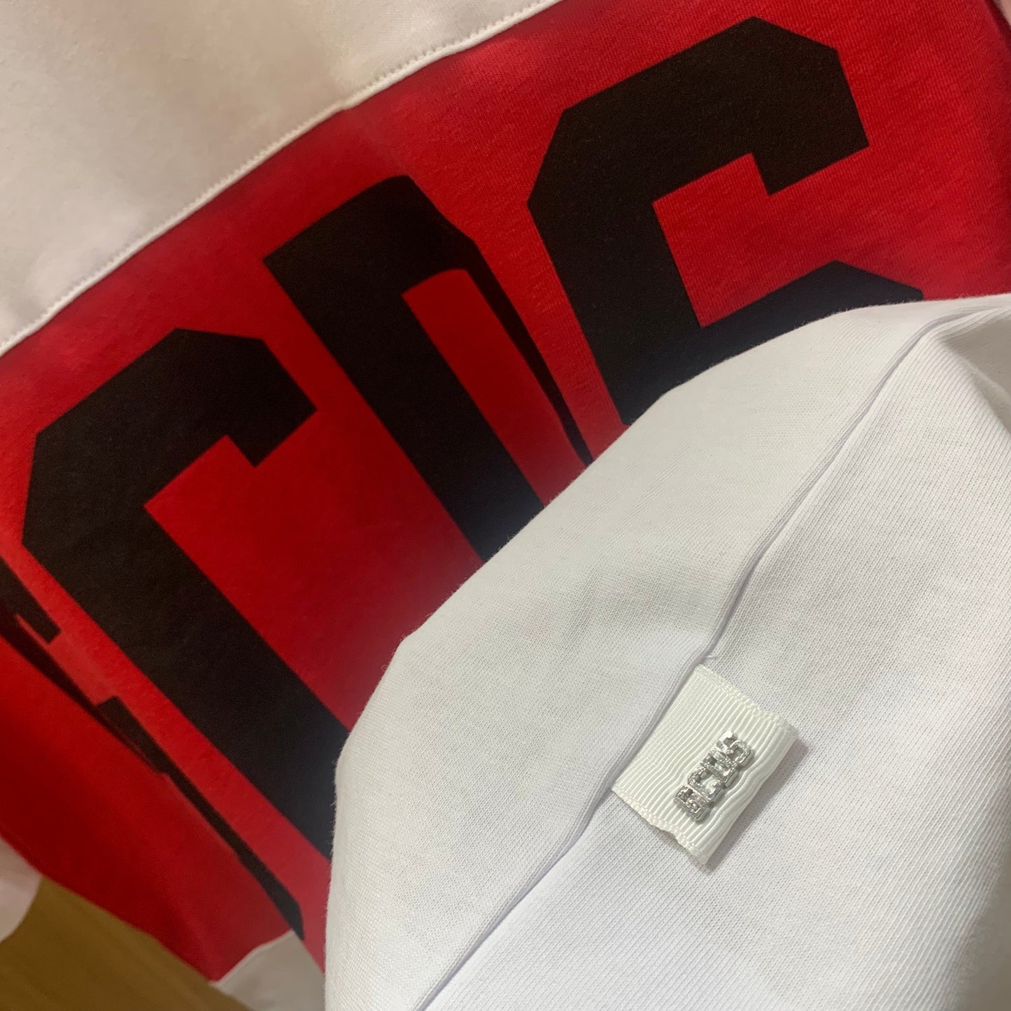 GCDS Logo Band T-Shirt 'White/Red'