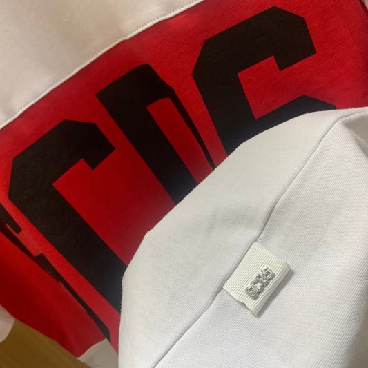 GCDS Logo Band T-Shirt 'White/Red'