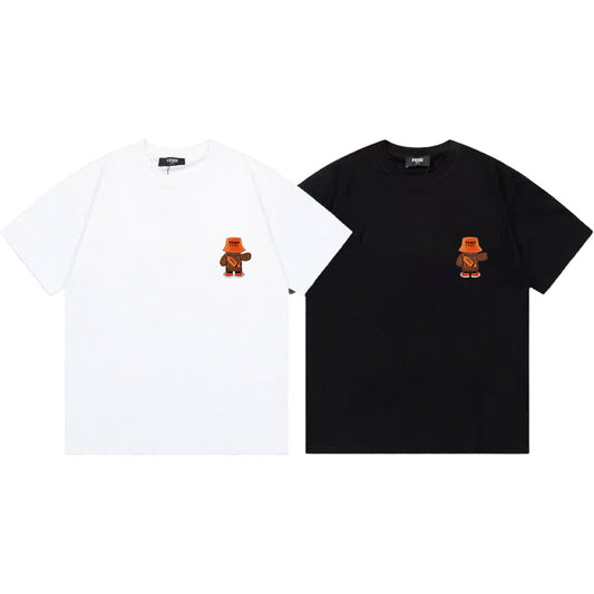 T-shirt Fendi con stampa grafica Roma streetwear unisex