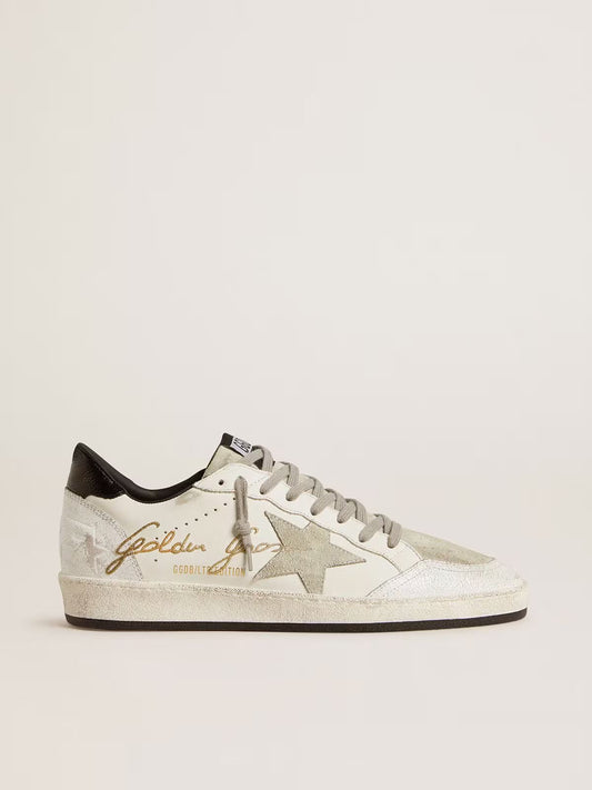 Superstar “LTD Edition” – Pelle Bianca con Firma Oro e Stella Suede